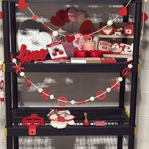 Valentine's Day Decor Set with Red and Pink Accents